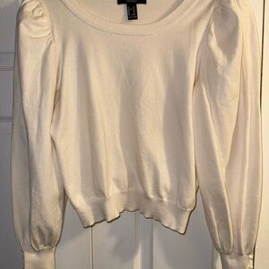 Forever 21 Off-White Crewneck Sweater